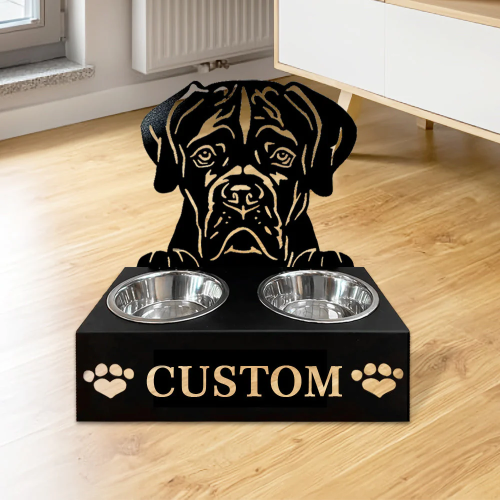 Nom Personnalisé pour Cane Corso Porte-Gamelle pour Animaux - Image 4
