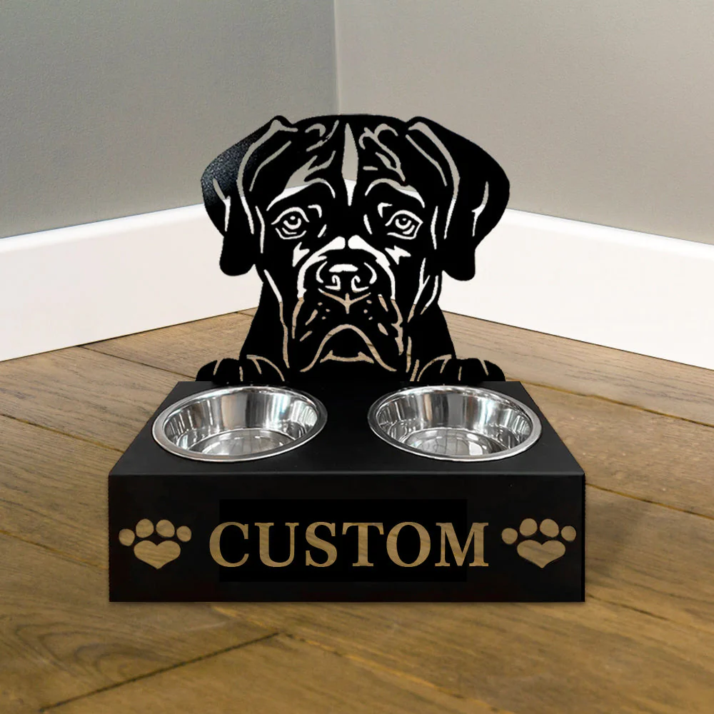 Nom Personnalisé pour Cane Corso Porte-Gamelle pour Animaux - Image 5
