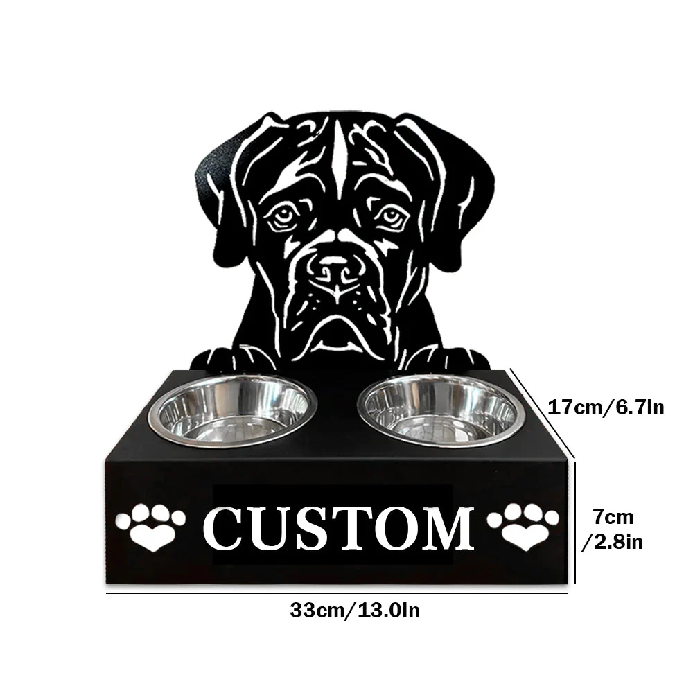 Nom Personnalisé pour Cane Corso Porte-Gamelle pour Animaux - Image 7