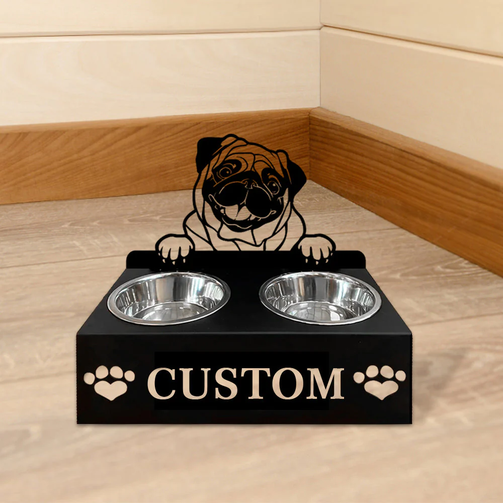 Nom Personnalisé pour Carlin Porte-Gamelle pour Animaux - Image 6
