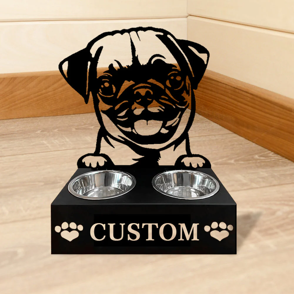 Nom Personnalisé pour Carlin Porte-Gamelle pour Animaux - Image 6