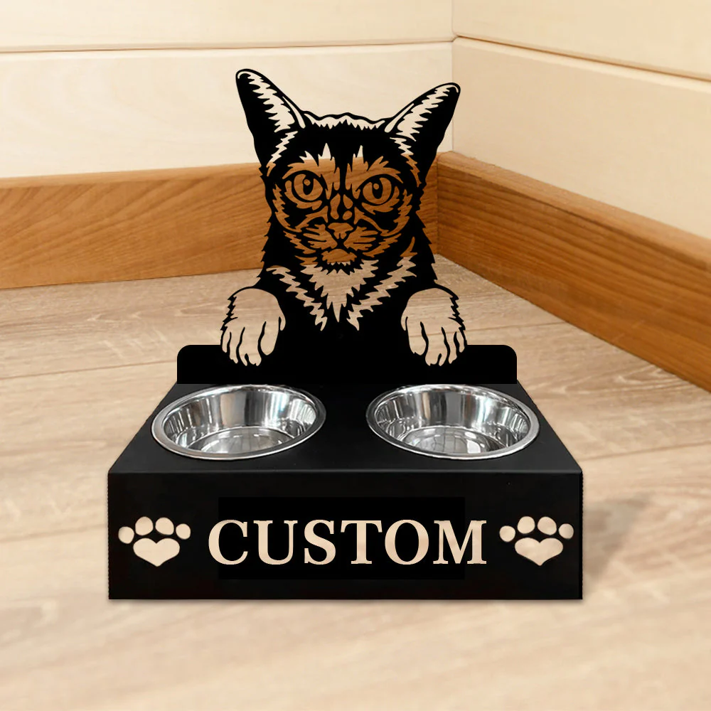 Nom Personnalisé pour Chat Abyssin Porte-Gamelle pour Animaux - Image 5