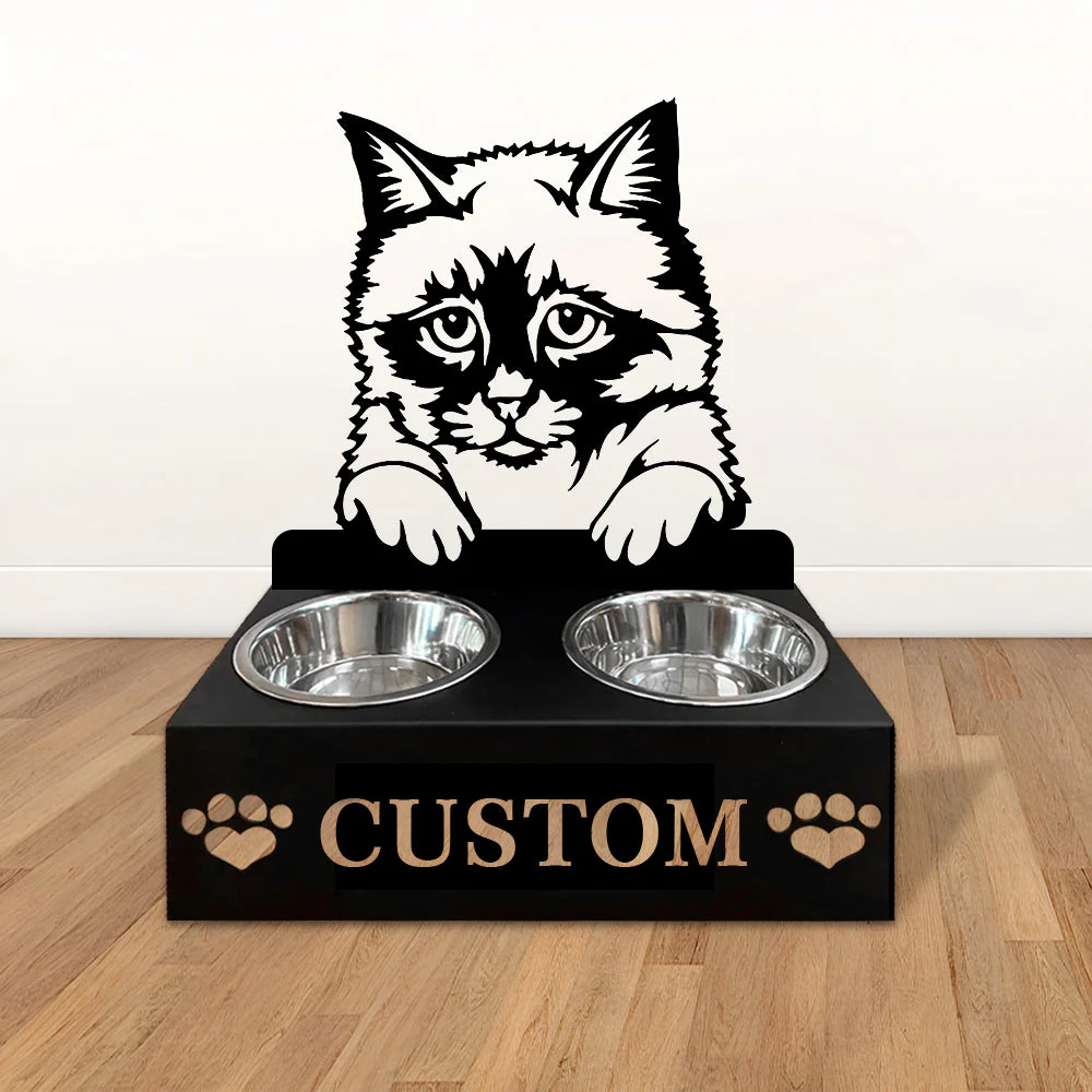 Nom Personnalisé pour Chat Birman Porte-Gamelle pour Animaux