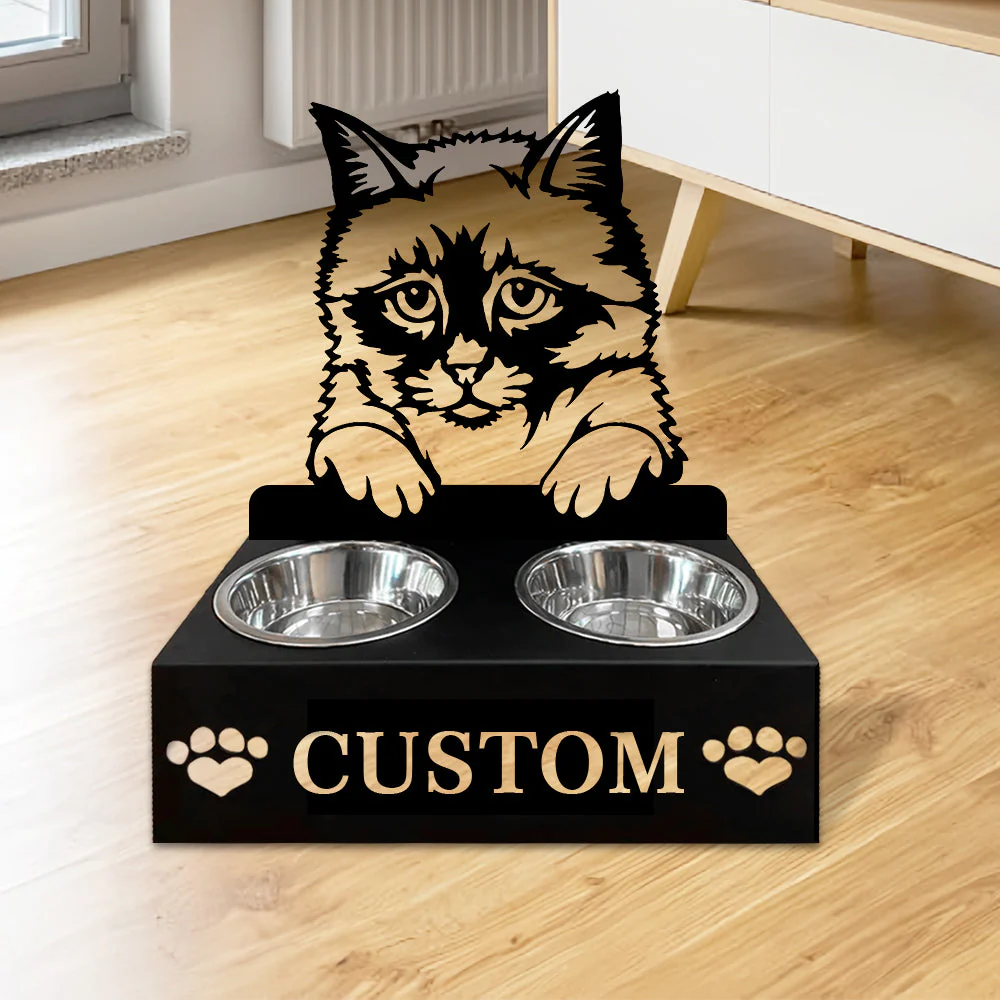 Nom Personnalisé pour Chat Birman Porte-Gamelle pour Animaux - Image 2