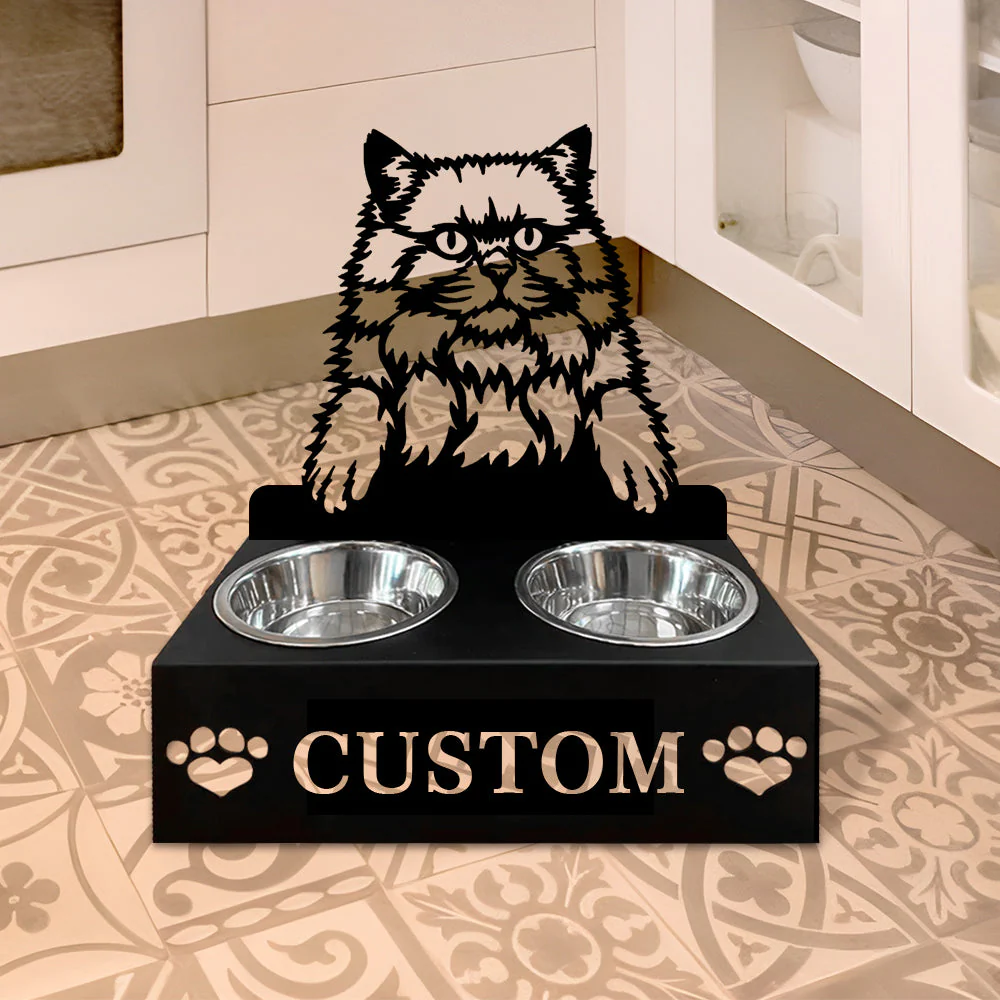Nom Personnalisé pour Chat British Longhair Porte-Gamelle pour Animaux - Image 6