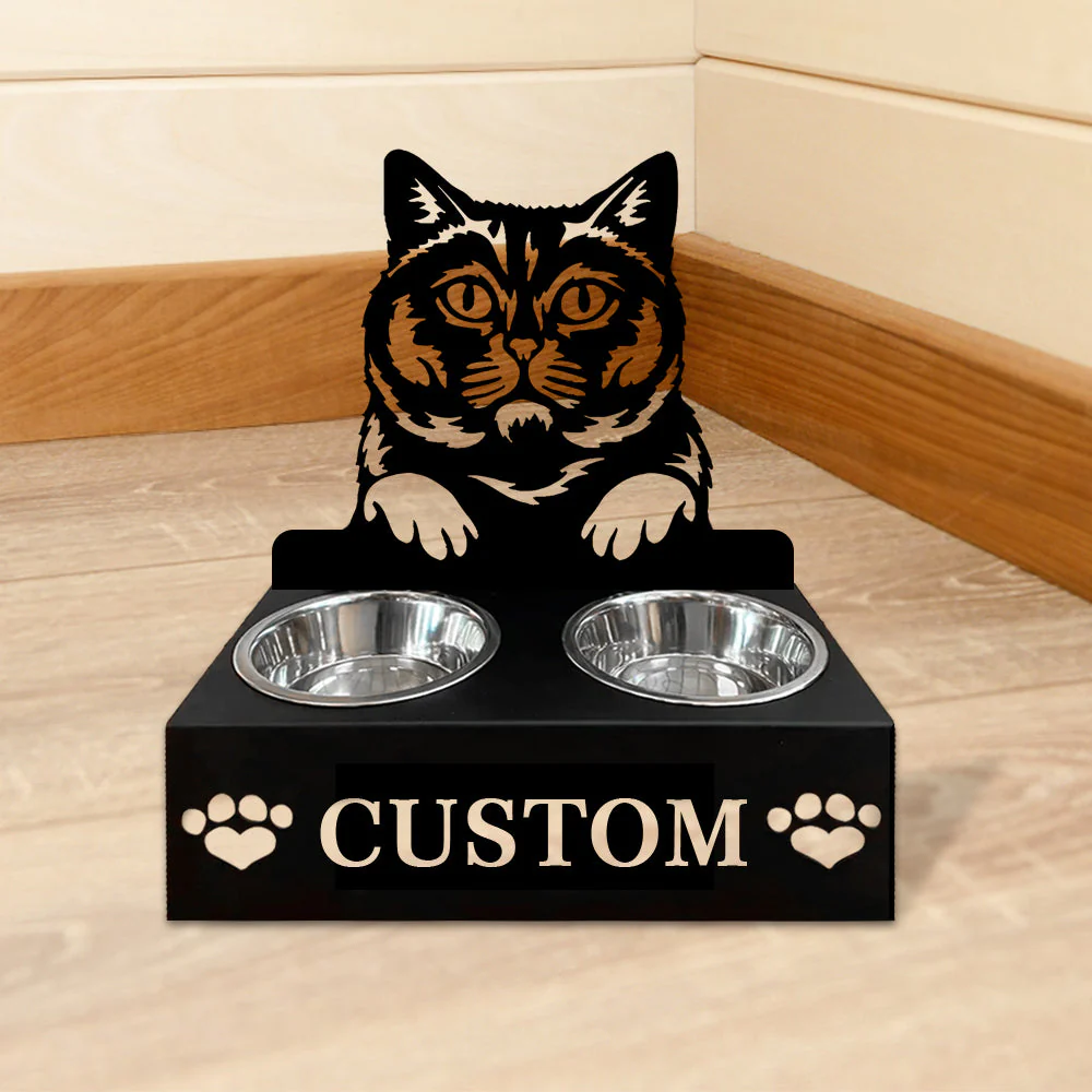 Nom Personnalisé pour Chat British Shorthair Porte-Gamelle pour Animaux - Image 5
