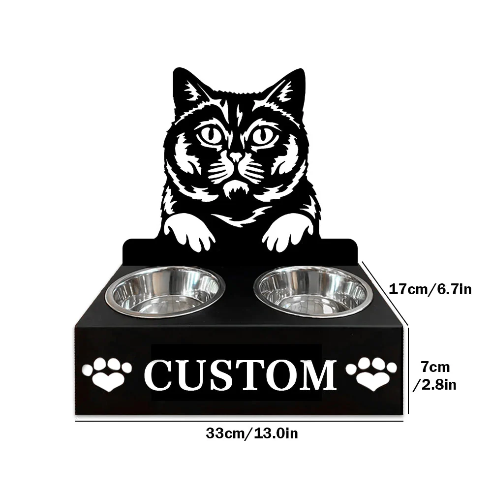 Nom Personnalisé pour Chat British Shorthair Porte-Gamelle pour Animaux - Image 7