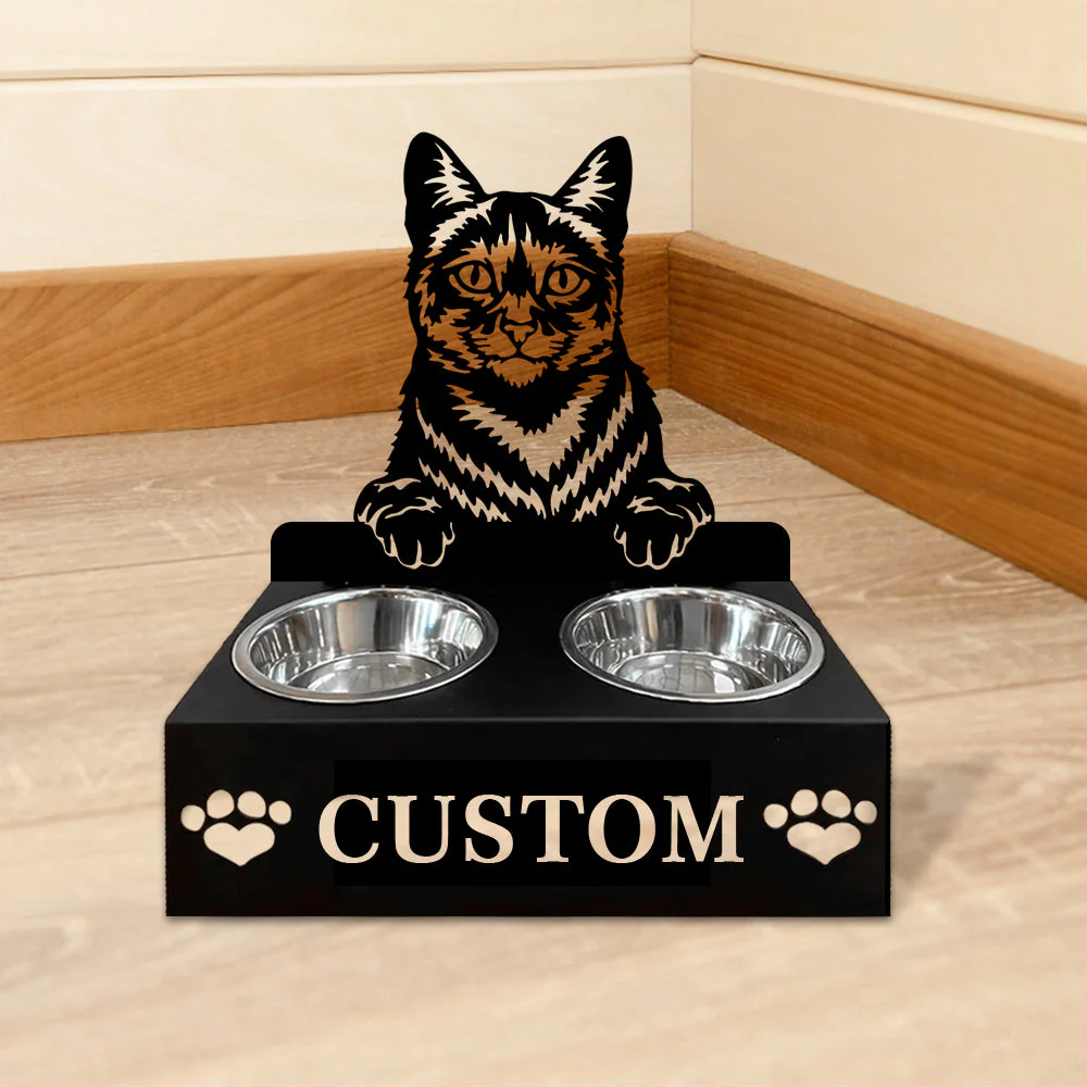 Nom Personnalisé pour Chat Domestique Porte-Gamelle pour Animaux - Image 5