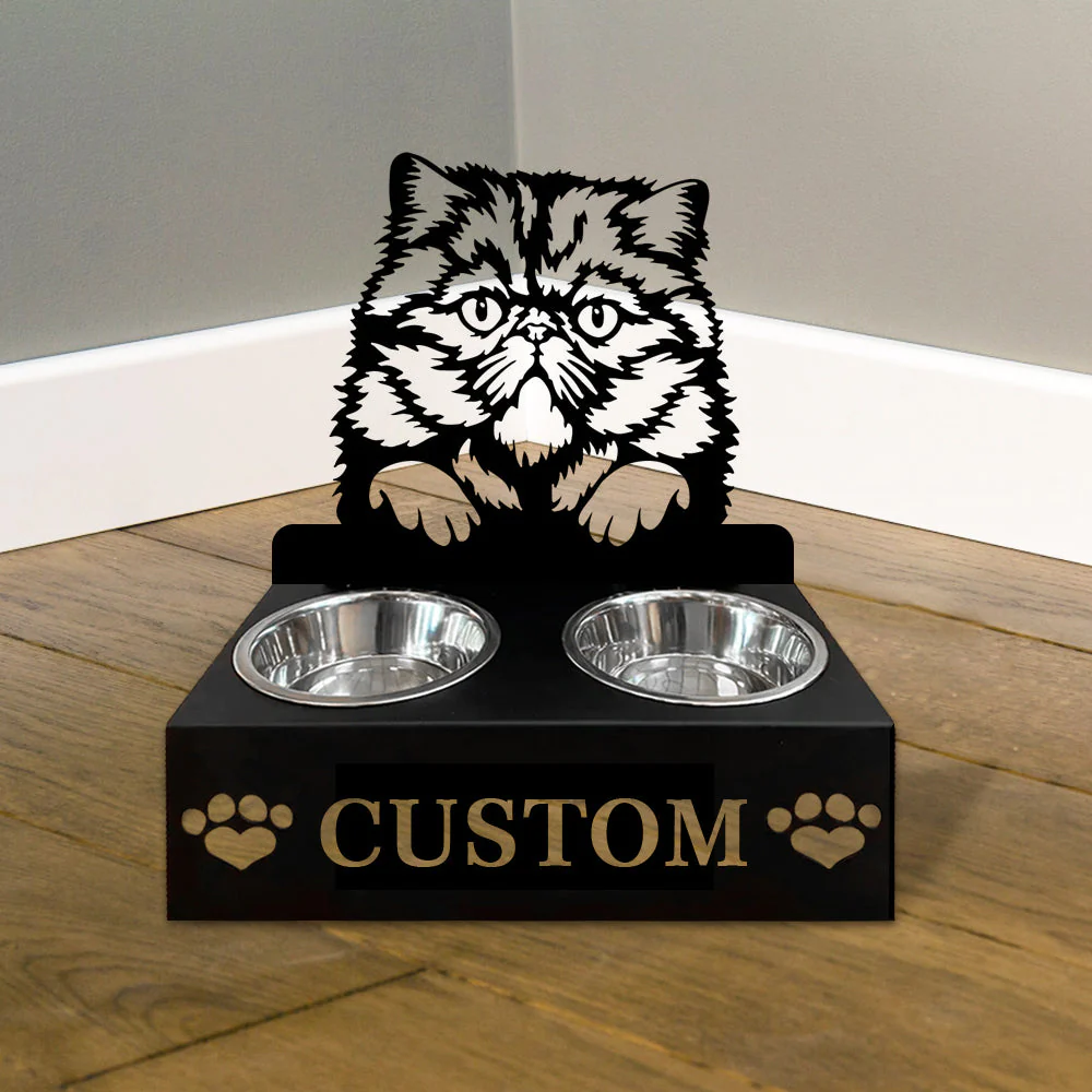Nom Personnalisé pour Chat Persan Porte-Gamelle pour Animaux - Image 4