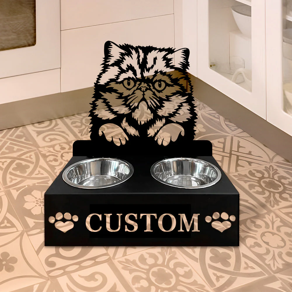 Nom Personnalisé pour Chat Persan Porte-Gamelle pour Animaux - Image 6