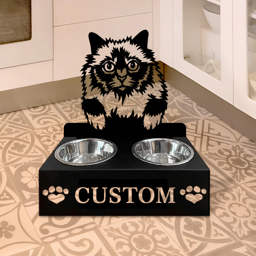 Nom Personnalisé pour Chat Sacré de Birmanie Porte-Gamelle pour Animaux - Image 6
