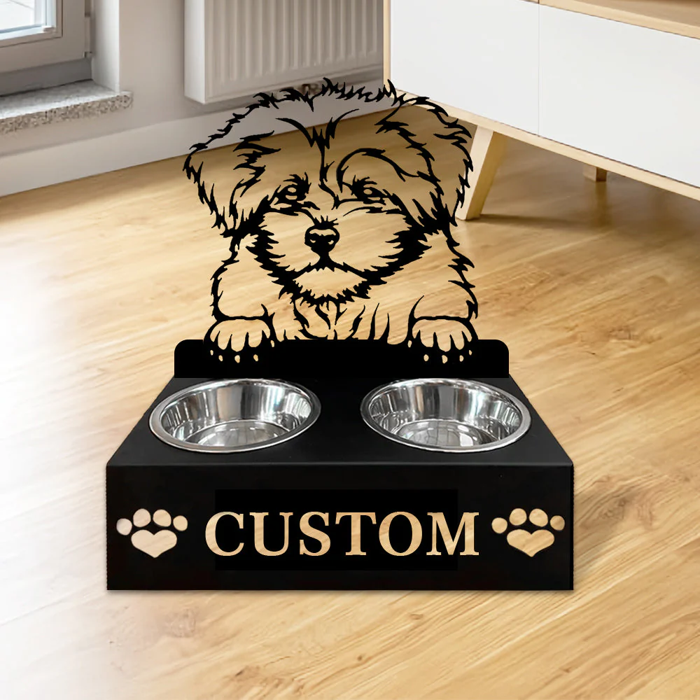 Nom Personnalisé pour Chien Bolonka Zwetna Porte-Gamelle pour Animaux - Image 2