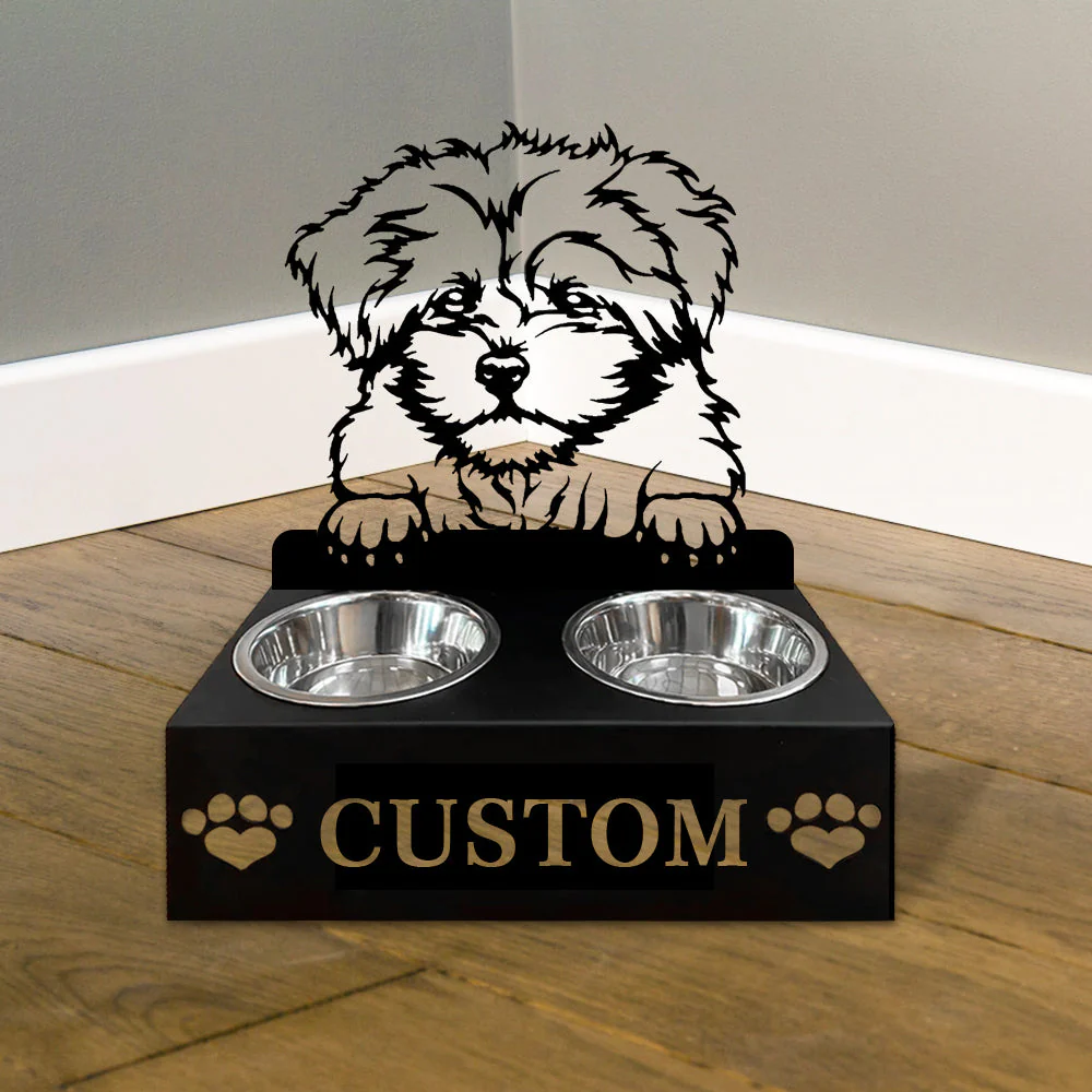 Nom Personnalisé pour Chien Bolonka Zwetna Porte-Gamelle pour Animaux - Image 4