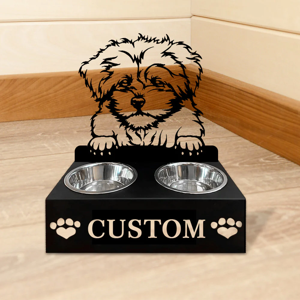 Nom Personnalisé pour Chien Bolonka Zwetna Porte-Gamelle pour Animaux - Image 5