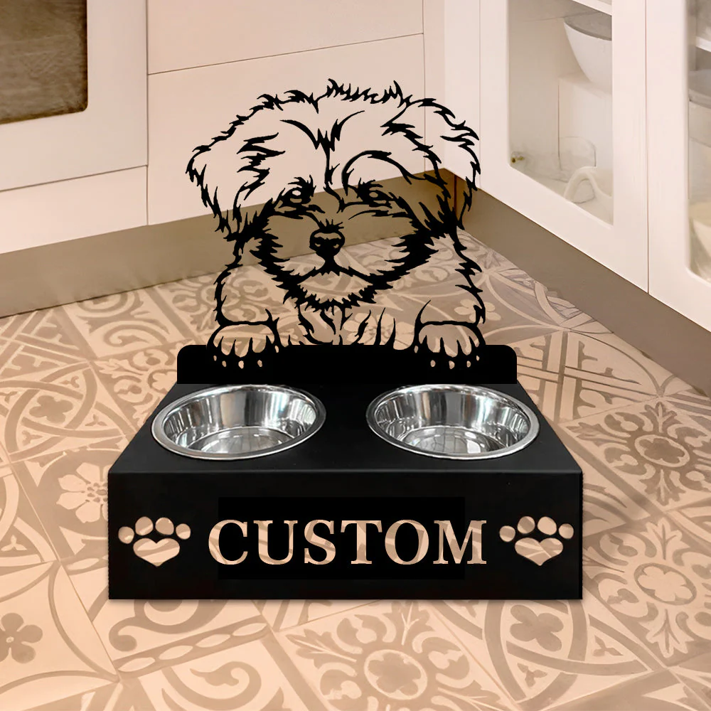 Nom Personnalisé pour Chien Bolonka Zwetna Porte-Gamelle pour Animaux - Image 6