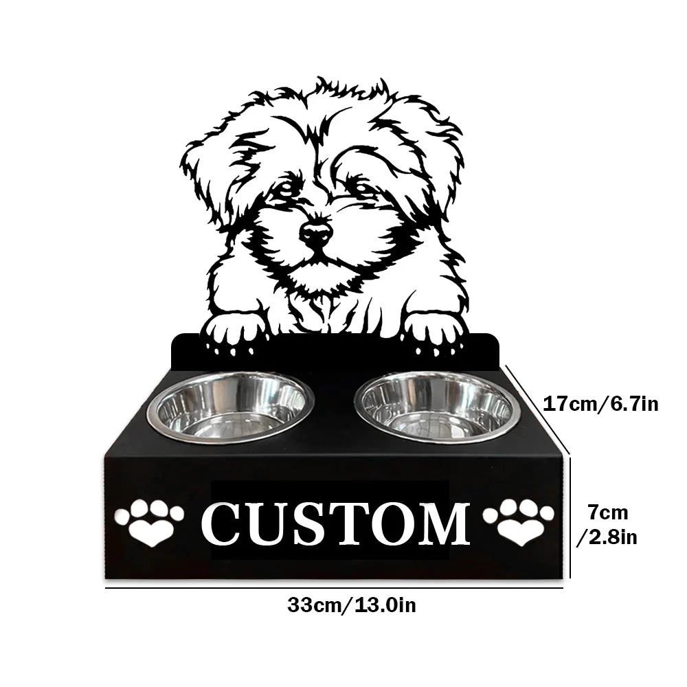 Nom Personnalisé pour Chien Bolonka Zwetna Porte-Gamelle pour Animaux - Image 7