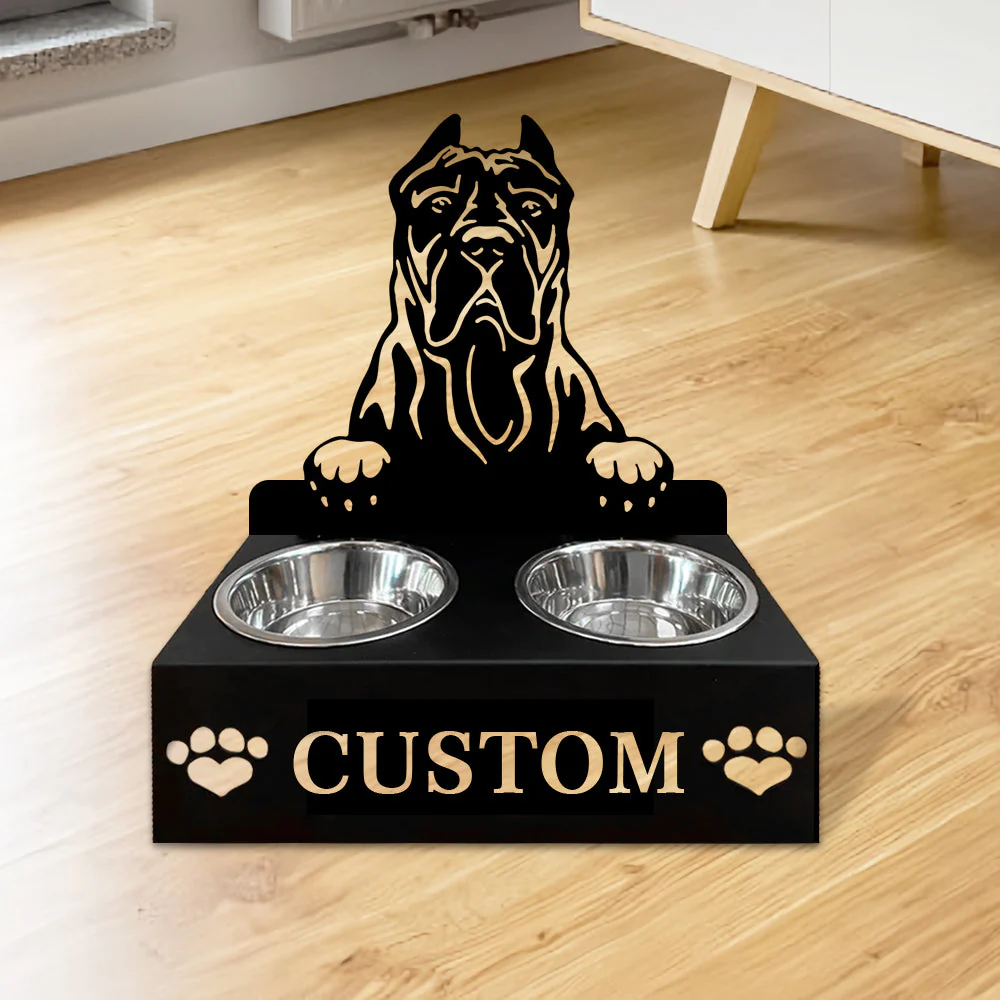 Nom Personnalisé pour Chien Canario Porte-Gamelle pour Animaux