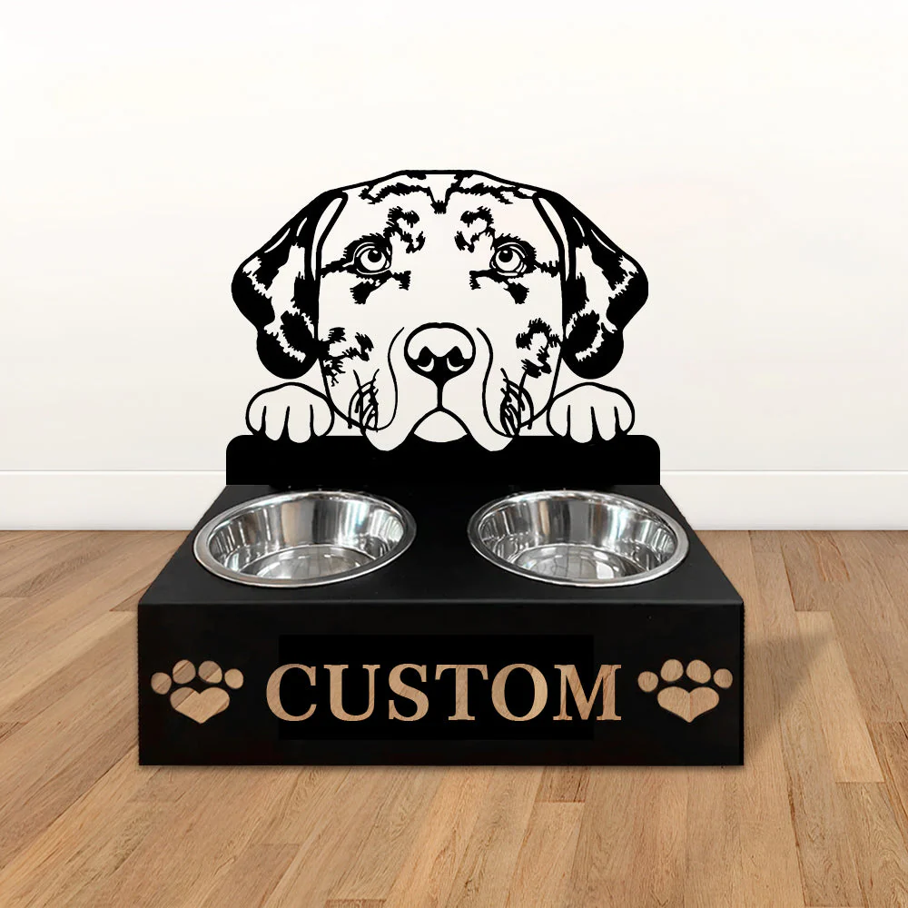 Nom Personnalisé pour Chien Catahoula Porte-Gamelle pour Animaux