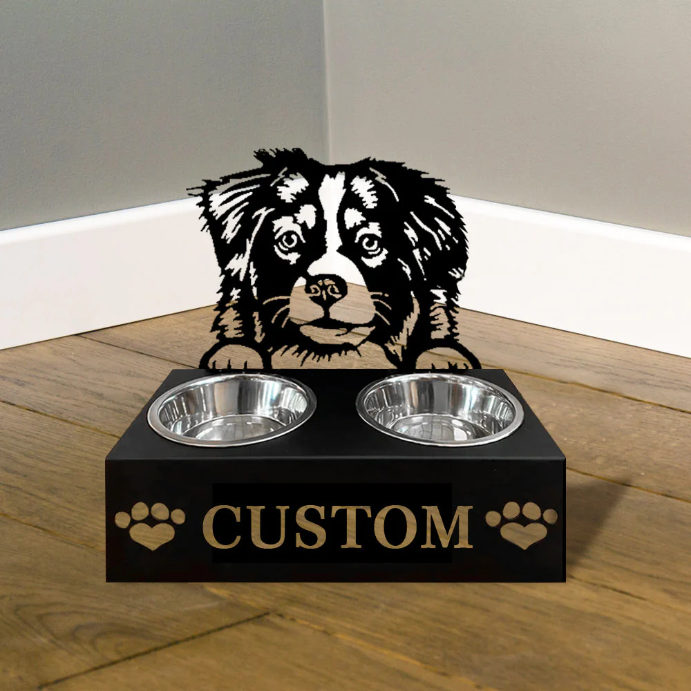 Nom Personnalisé pour Chien de Berger Porte-Gamelle pour Animaux - Image 5