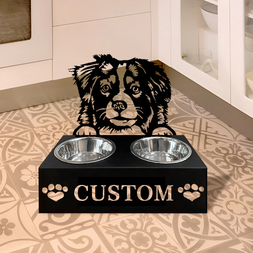 Nom Personnalisé pour Chien de Berger Porte-Gamelle pour Animaux - Image 6