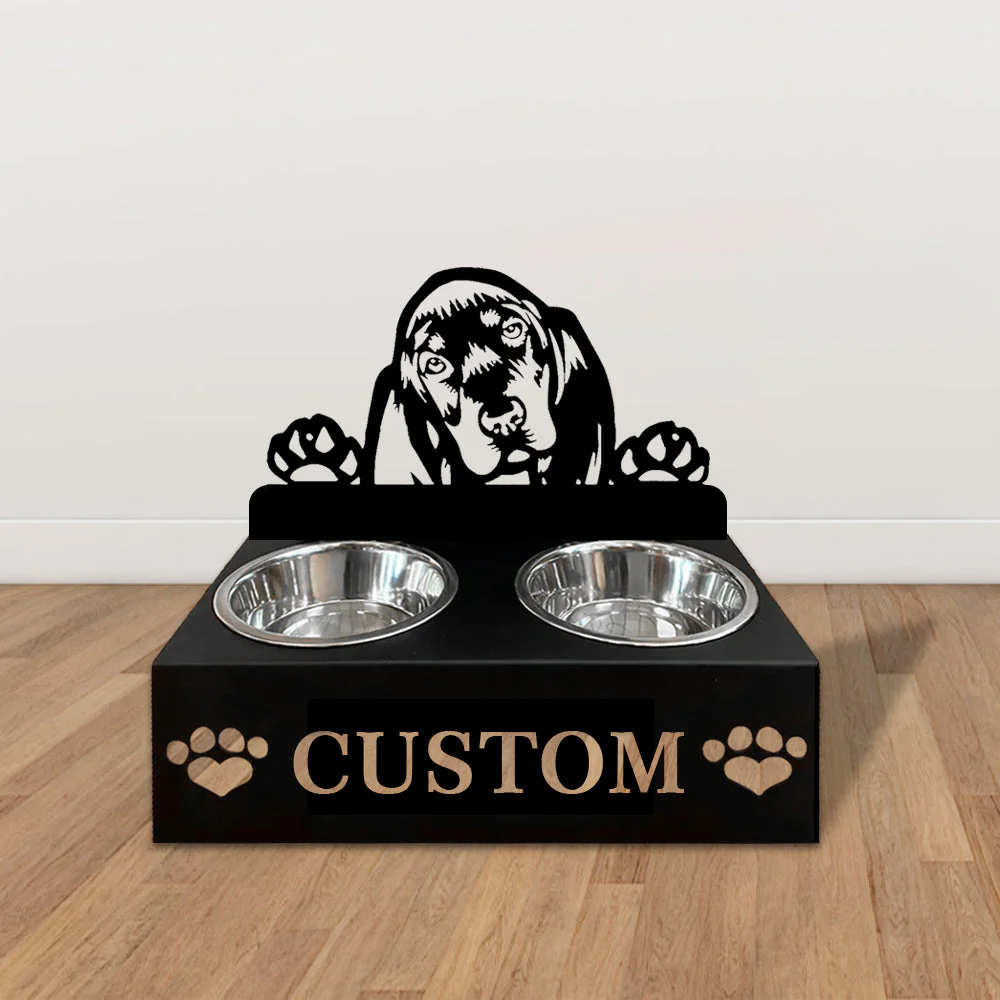 Nom Personnalisé pour Chien de Rouge Porte-Gamelle pour Animaux - Image 2
