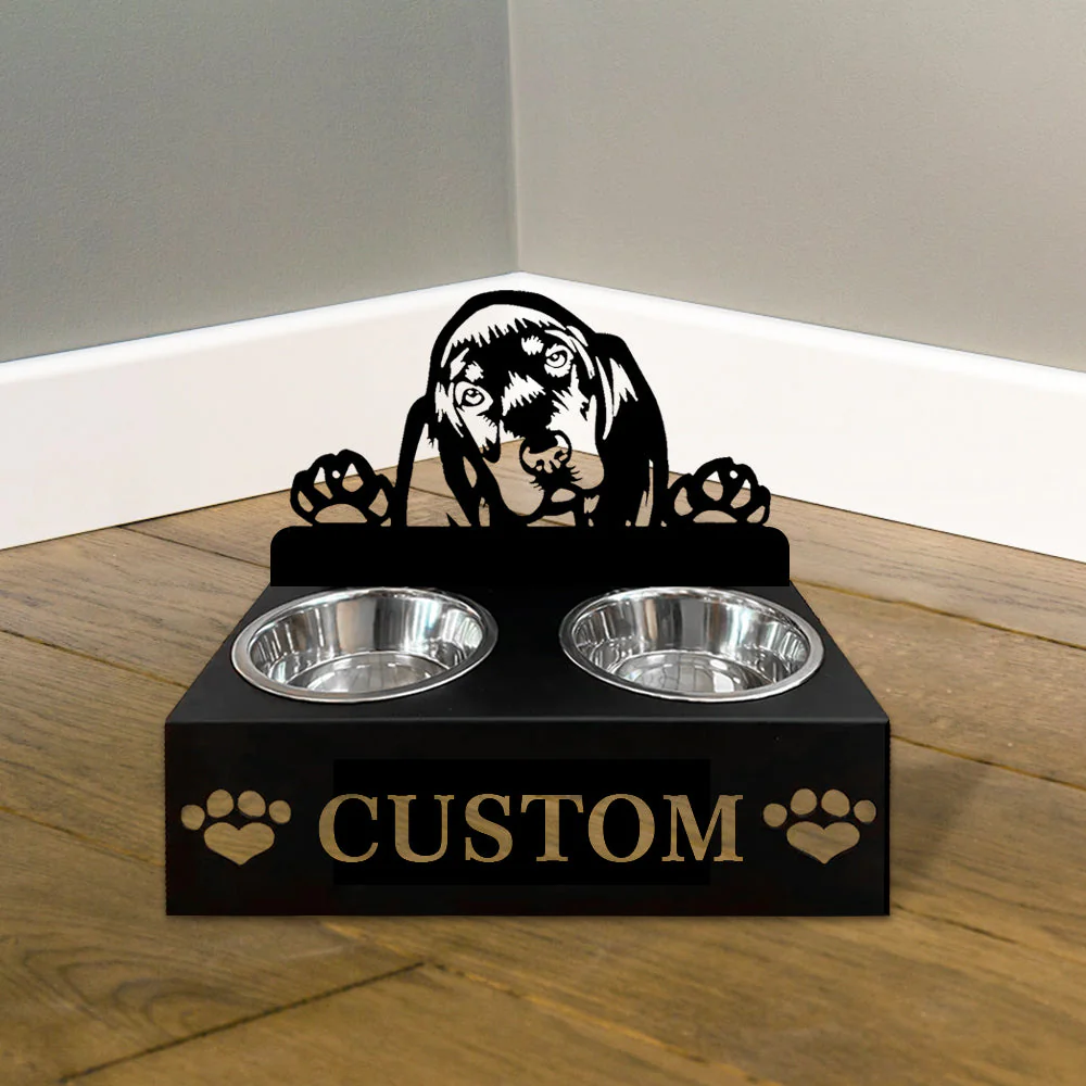 Nom Personnalisé pour Chien de Rouge Porte-Gamelle pour Animaux - Image 5