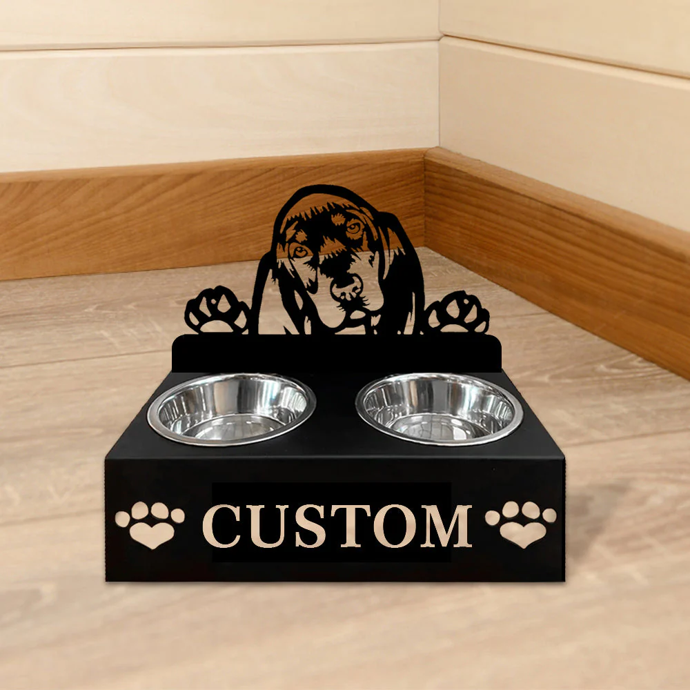 Nom Personnalisé pour Chien de Rouge Porte-Gamelle pour Animaux - Image 6
