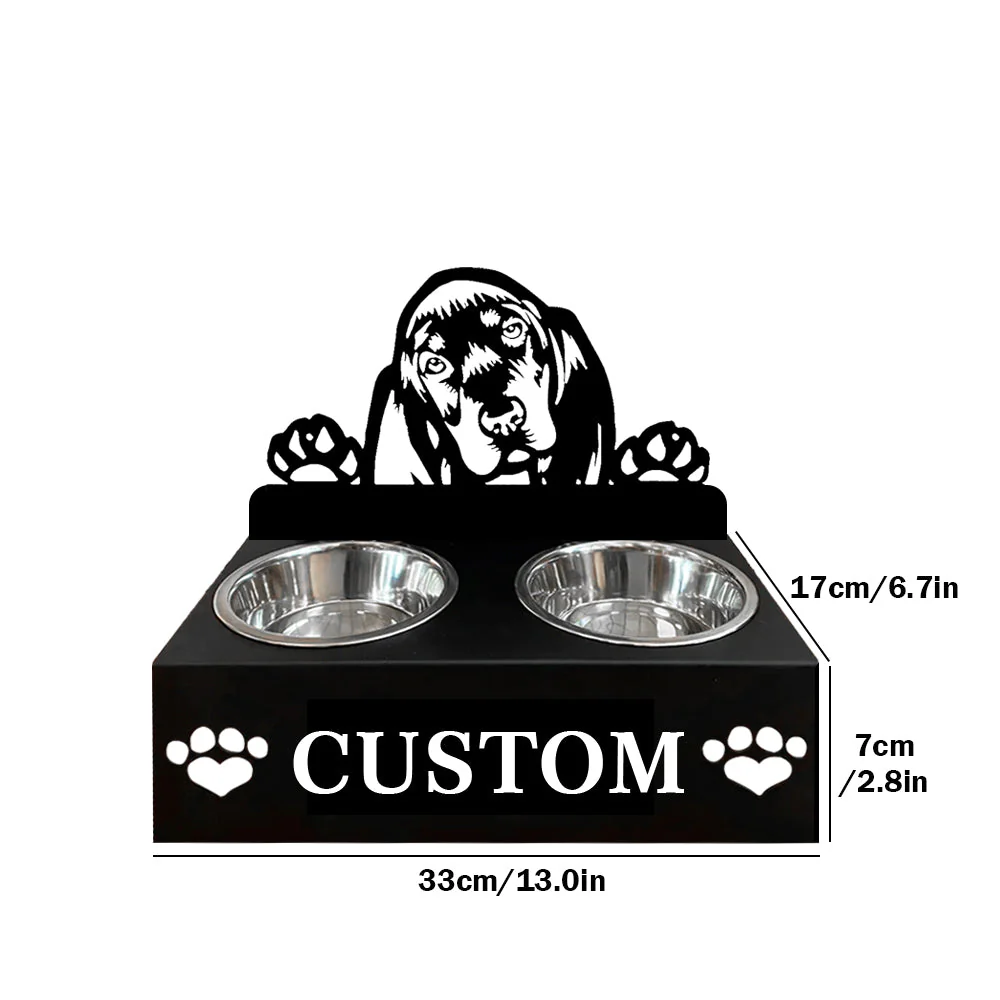 Nom Personnalisé pour Chien de Rouge Porte-Gamelle pour Animaux - Image 7