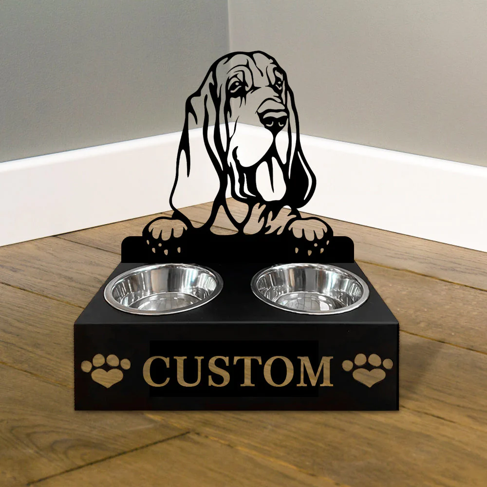 Nom Personnalisé pour Chien de Saint-Hubert Porte-Gamelle pour Animaux - Image 4