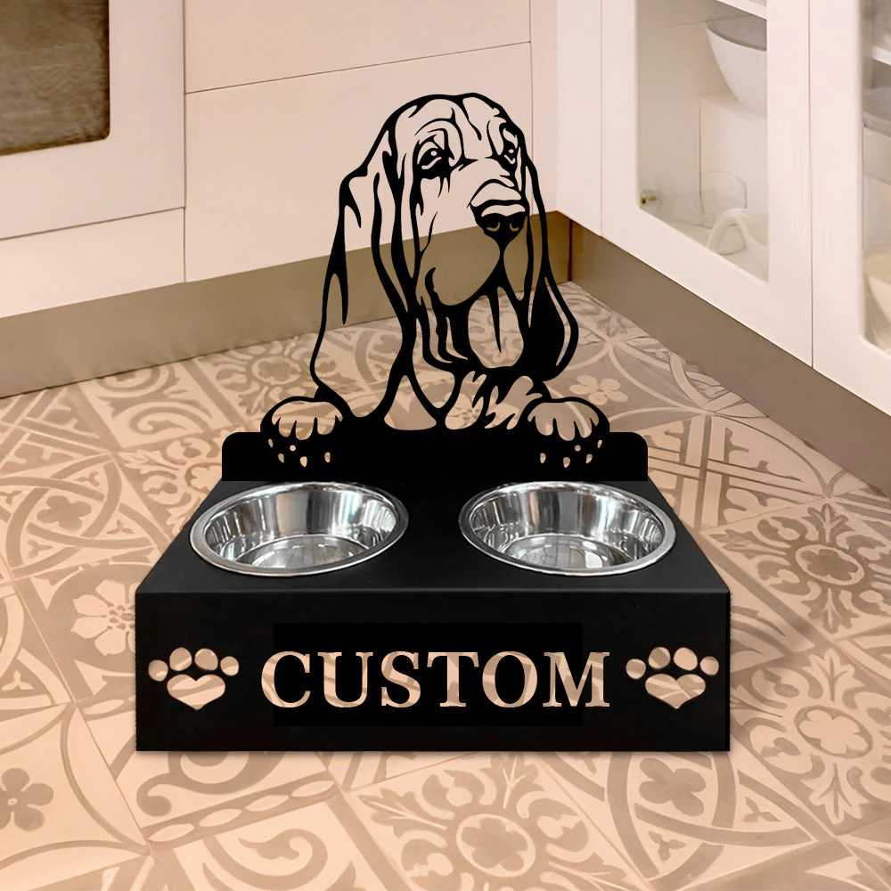 Nom Personnalisé pour Chien de Saint-Hubert Porte-Gamelle pour Animaux - Image 6