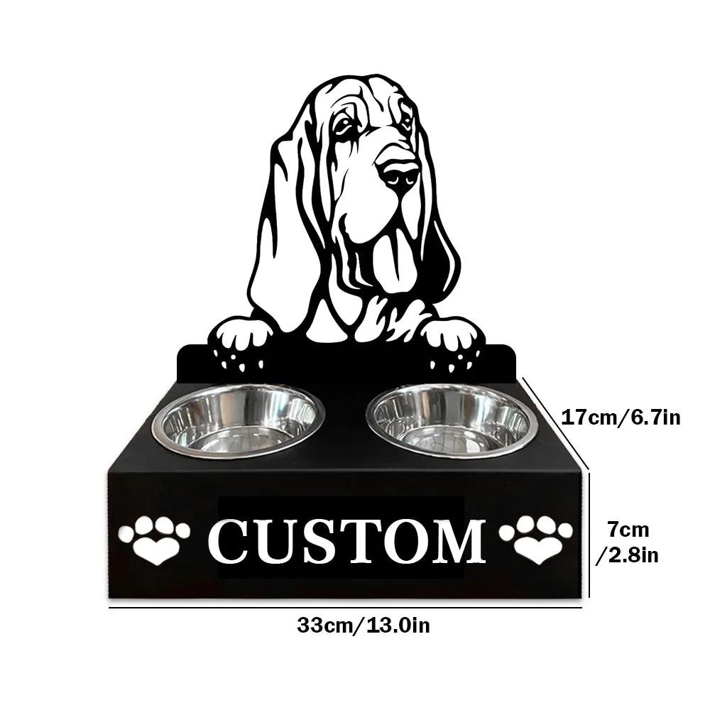 Nom Personnalisé pour Chien de Saint-Hubert Porte-Gamelle pour Animaux - Image 7