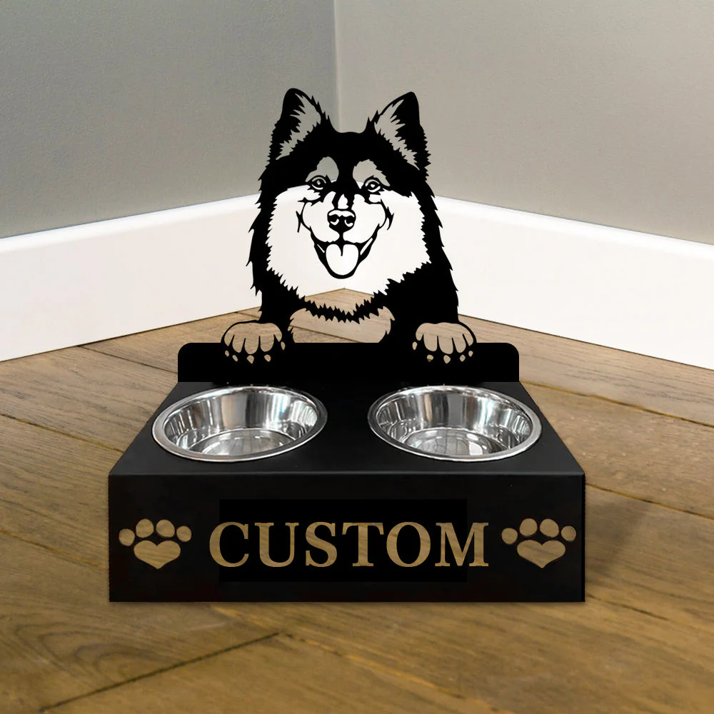 Nom Personnalisé pour Chien Finnois de Laponie Porte-Gamelle pour Animaux - Image 4