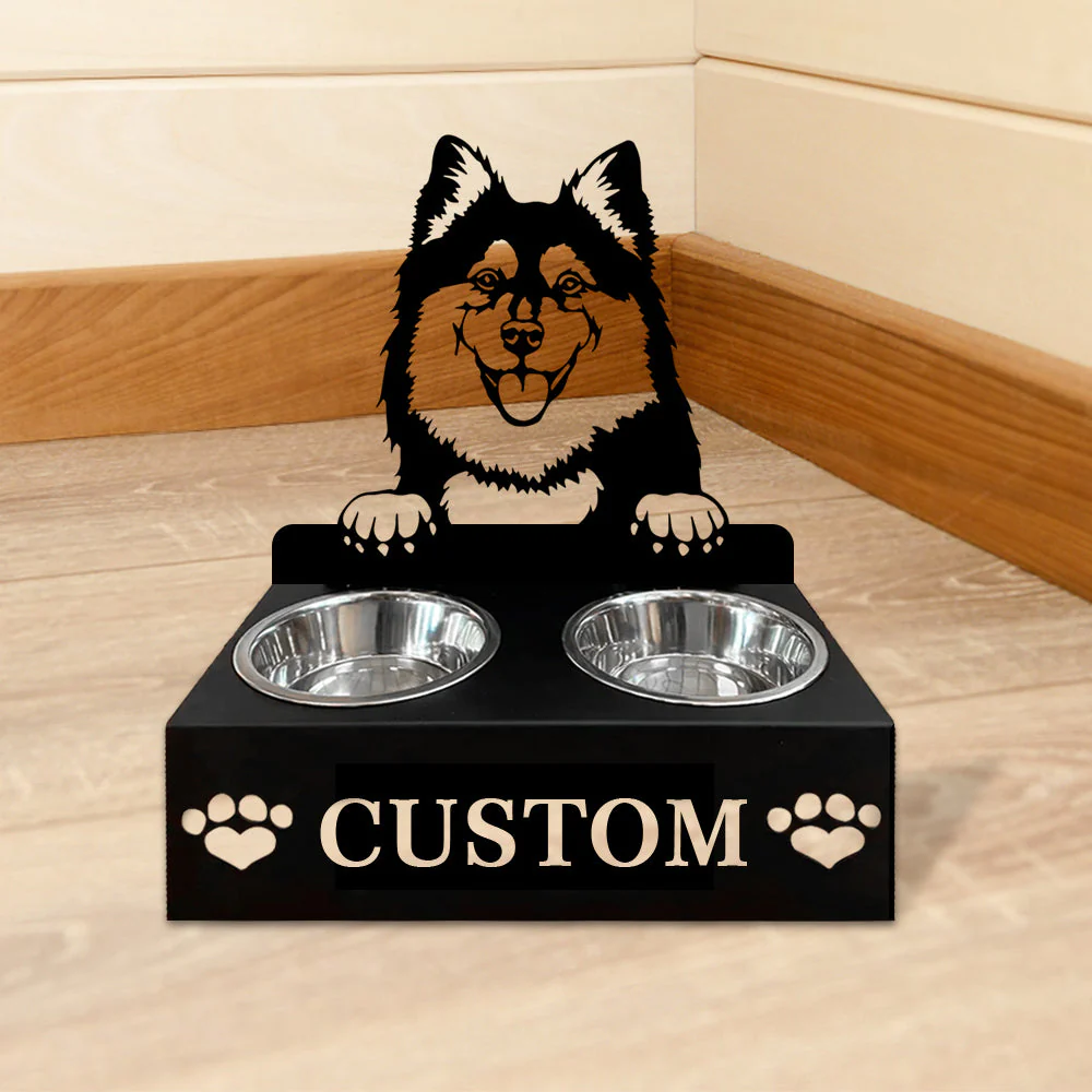 Nom Personnalisé pour Chien Finnois de Laponie Porte-Gamelle pour Animaux - Image 5