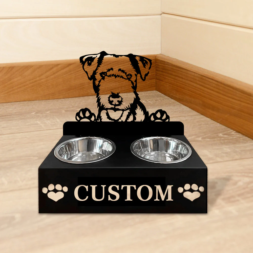 Nom Personnalisé pour Chien Lakeland Terrier Porte-Gamelle pour Animaux - Image 5