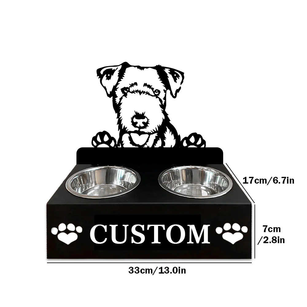 Nom Personnalisé pour Chien Lakeland Terrier Porte-Gamelle pour Animaux - Image 7
