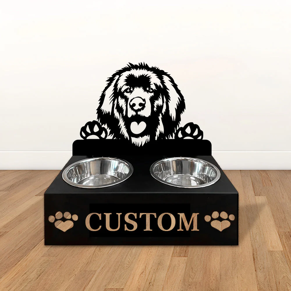 Nom Personnalisé pour Chien Leonberger Porte-Gamelle pour Animaux - Image 2