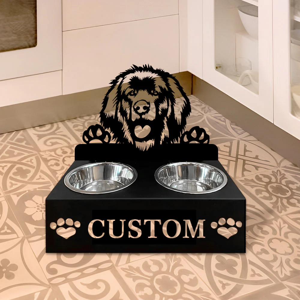 Nom Personnalisé pour Chien Leonberger Porte-Gamelle pour Animaux - Image 6