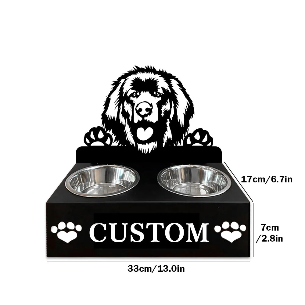 Nom Personnalisé pour Chien Leonberger Porte-Gamelle pour Animaux - Image 7
