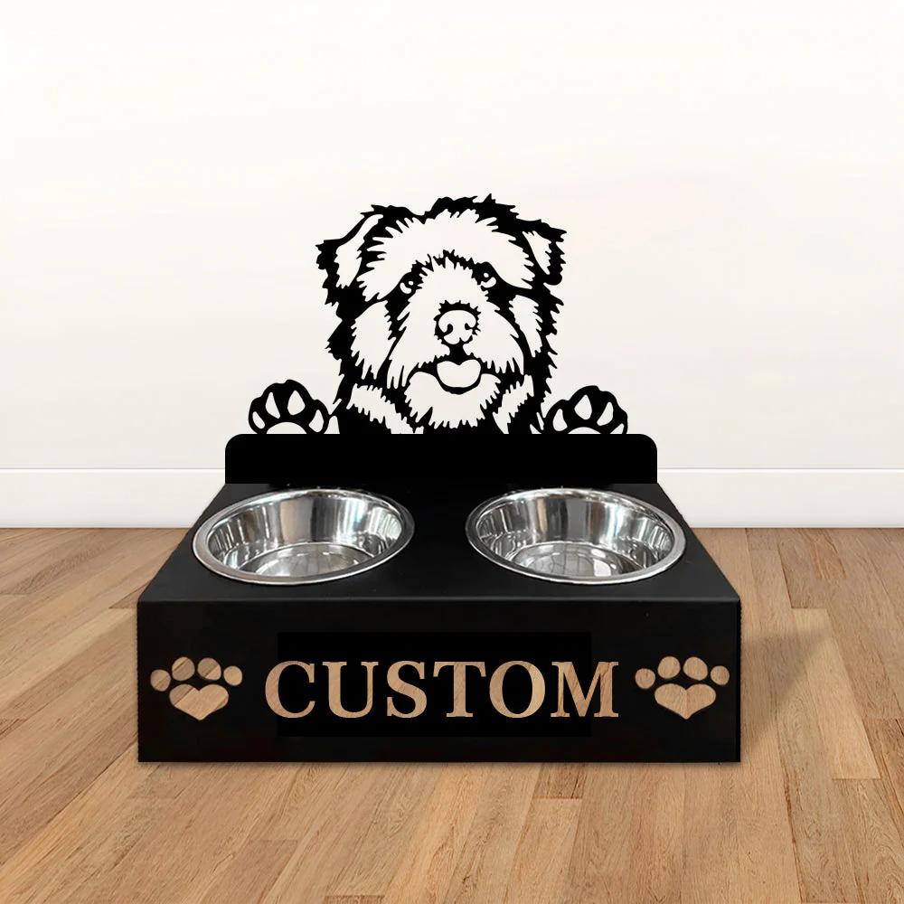 Nom Personnalisé pour Chien Norfolk Norwich Terrier Porte-Gamelle pour Animaux - Image 2