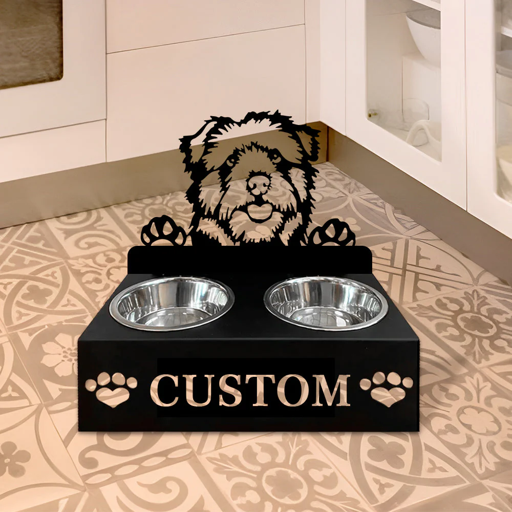 Nom Personnalisé pour Chien Norfolk Norwich Terrier Porte-Gamelle pour Animaux - Image 6