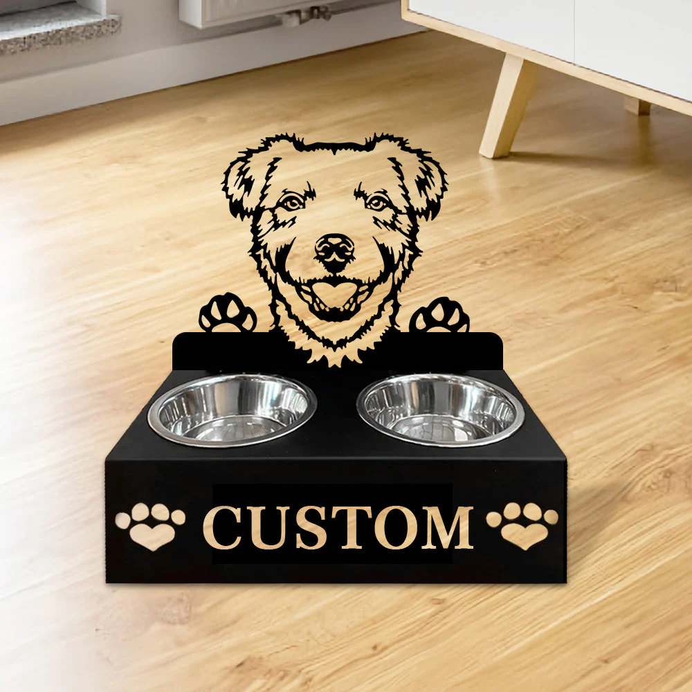 Nom Personnalisé pour Chien Parson Russell Terrier Porte-Gamelle pour Animaux