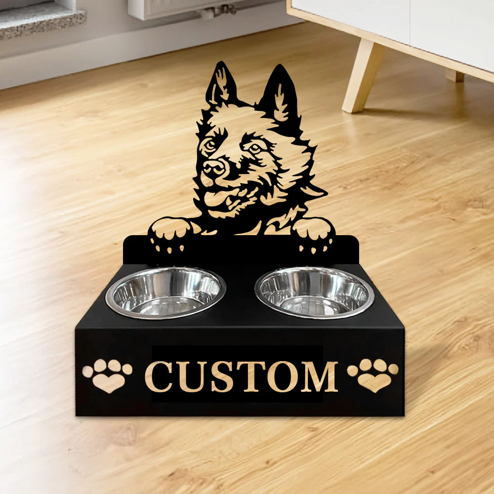 Nom Personnalisé pour Chien Schipperke Porte-Gamelle pour Animaux