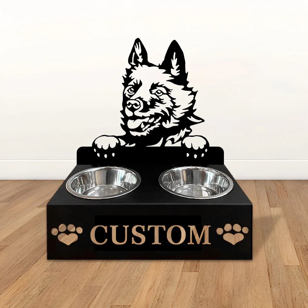 Nom Personnalisé pour Chien Schipperke Porte-Gamelle pour Animaux - Image 2