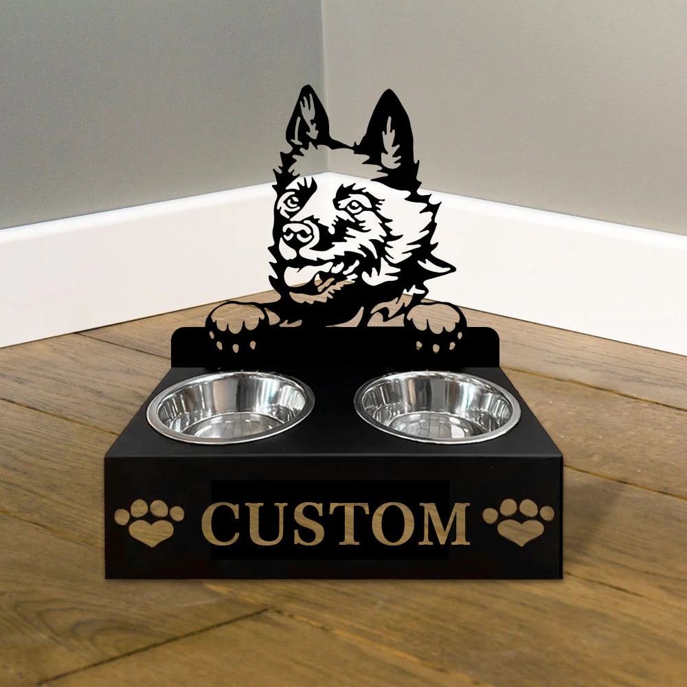 Nom Personnalisé pour Chien Schipperke Porte-Gamelle pour Animaux - Image 4