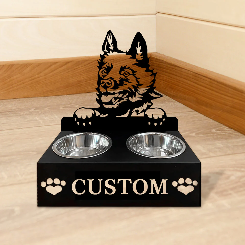 Nom Personnalisé pour Chien Schipperke Porte-Gamelle pour Animaux - Image 5