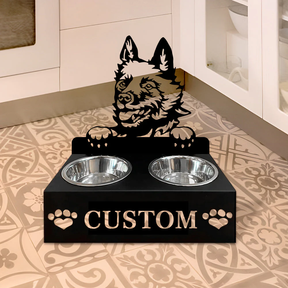 Nom Personnalisé pour Chien Schipperke Porte-Gamelle pour Animaux - Image 6