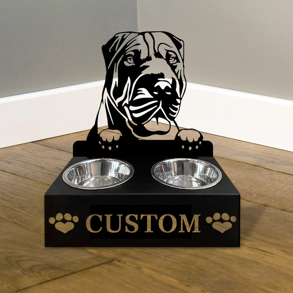 Nom Personnalisé pour Chien Shar Pei Porte-Gamelle pour Animaux - Image 4