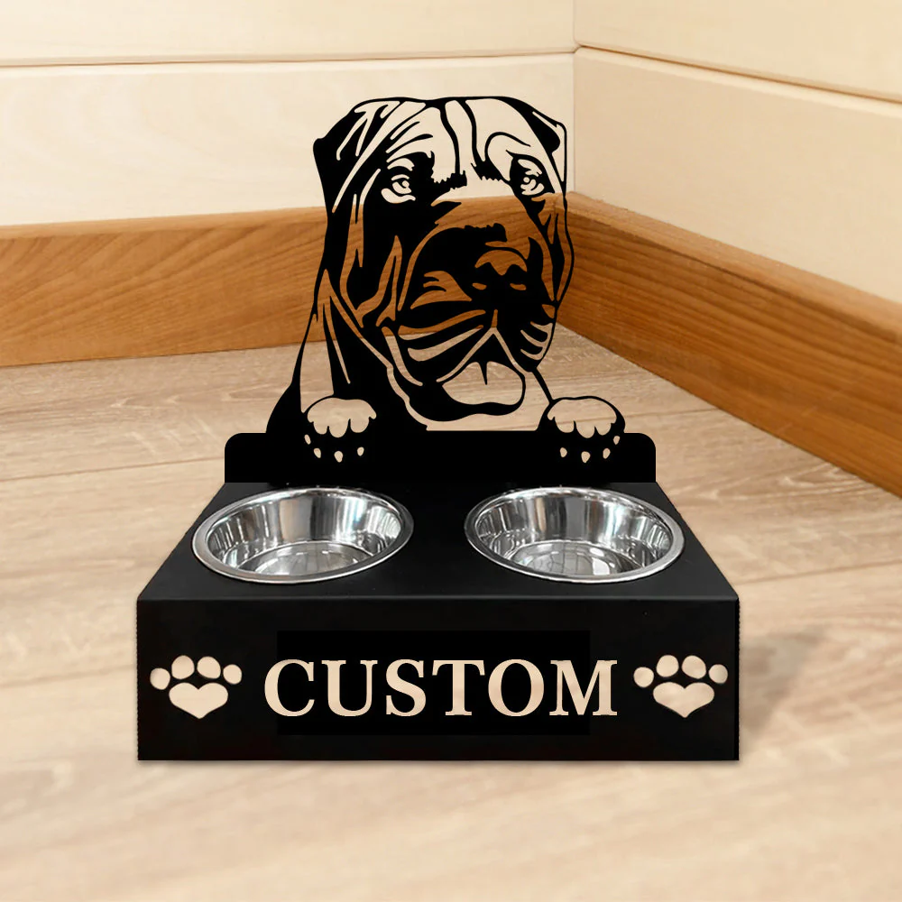 Nom Personnalisé pour Chien Shar Pei Porte-Gamelle pour Animaux - Image 5