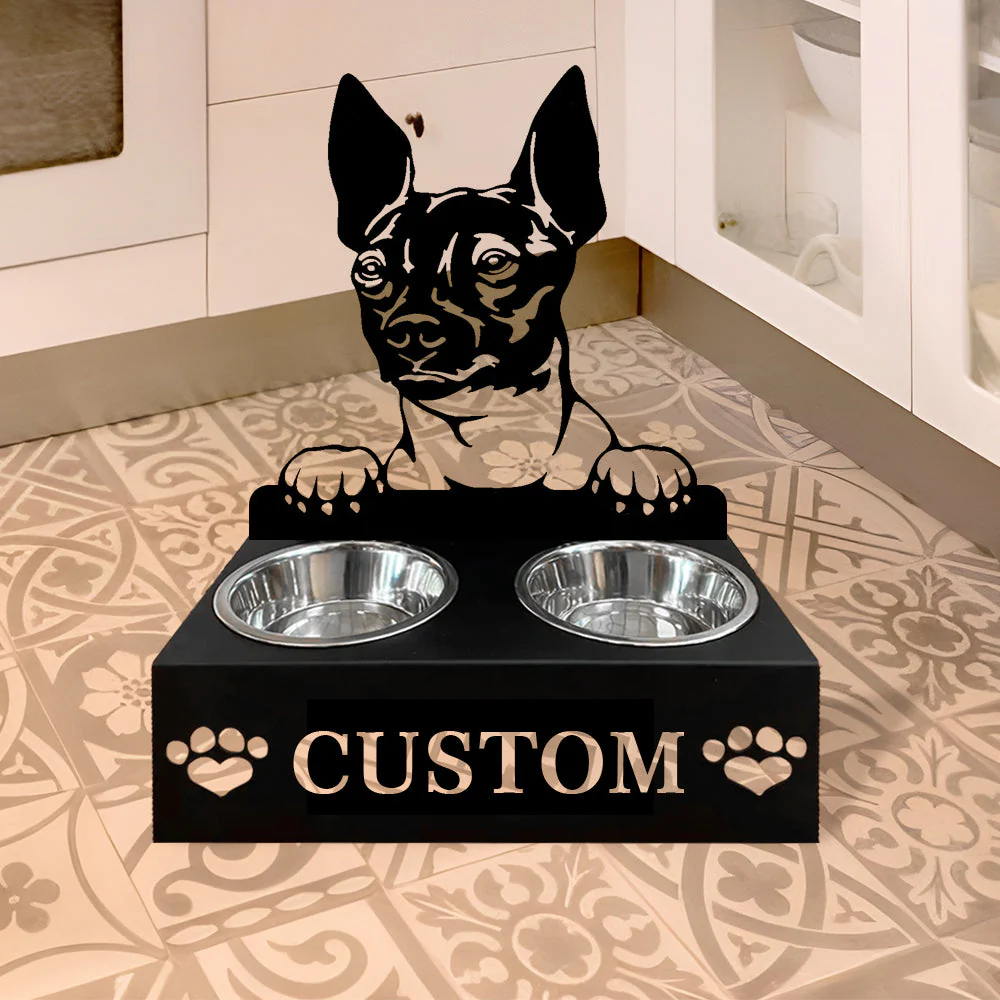 Nom Personnalisé pour Chien Terrier Nu Porte-Gamelle pour Animaux - Image 6