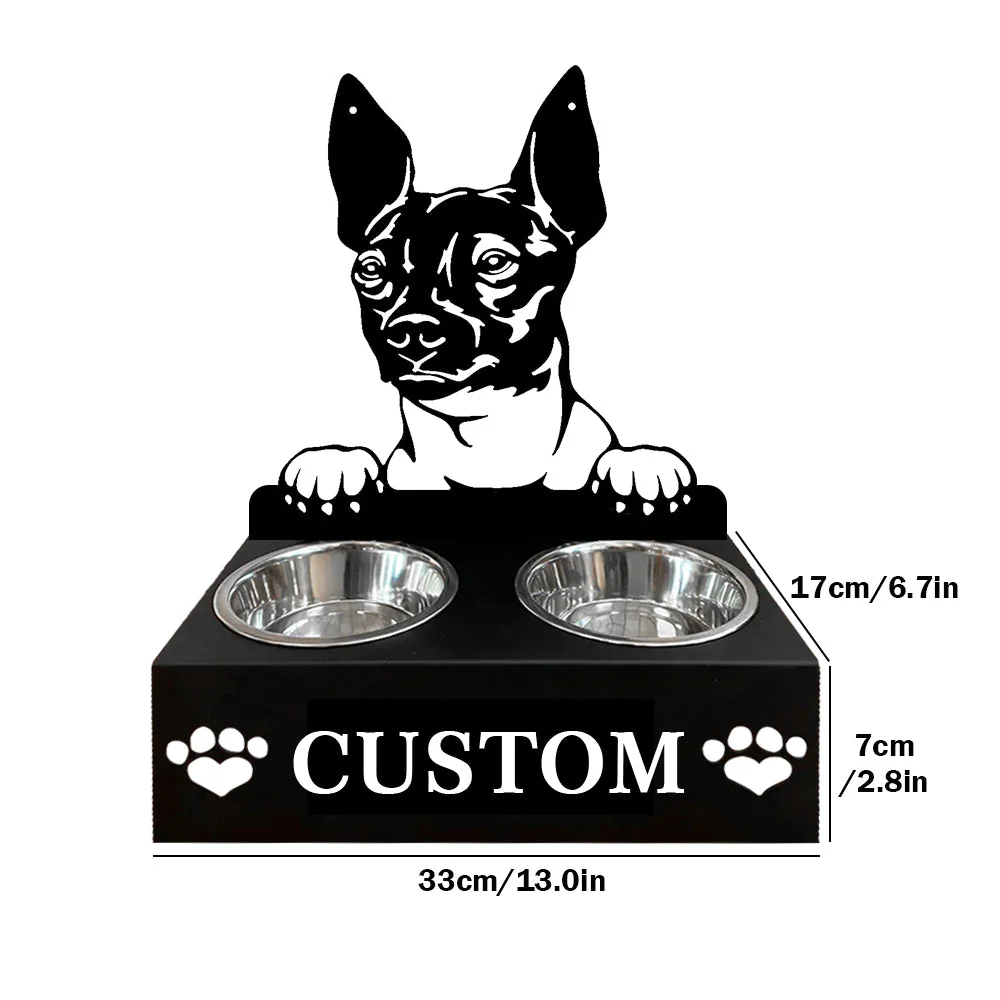Nom Personnalisé pour Chien Terrier Nu Porte-Gamelle pour Animaux - Image 7
